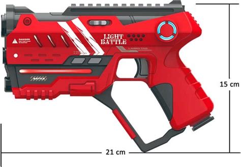 Light Battle Anti Cheat Laser Game Set Rood Blauw Laserguns Bol