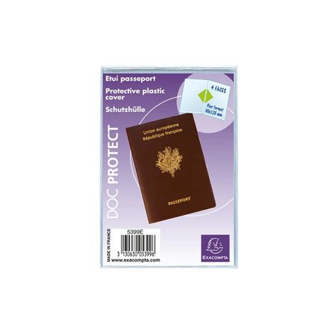 Etuis Protection Plastique Passeport Exacompta Volets