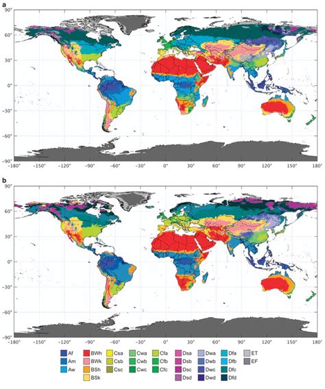 Present and future Köppen Geiger climate classification maps at 1 km