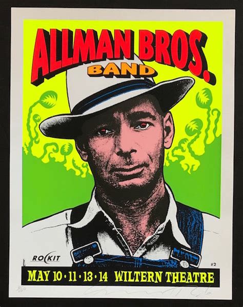 1994 Allman Brothers Band Los Angeles Silkscreen Concert Poster By T Jojo S Posters