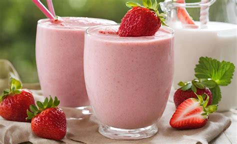 Strawberry Smoothie Recipe With Yogurt And Milk Refreshing Nutritious