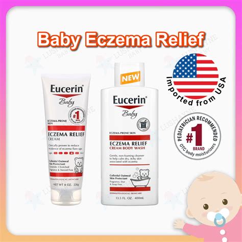 Eucerin Baby Eczema Relief Cream And Cream Body Wash Shampoo Sensitive