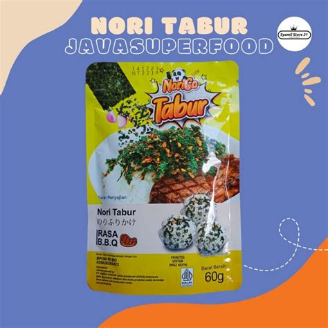 Jual Nori Tabur Rumput Laut Panggang 60g Halal Javasuperfood Shopee