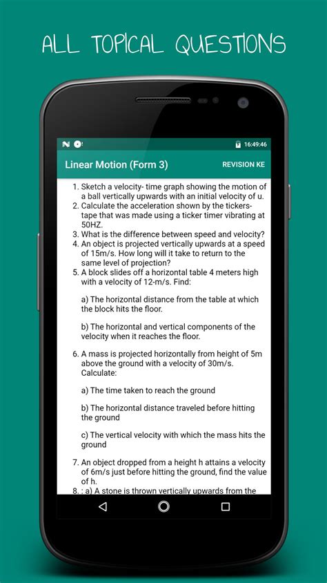 Kcse Physics Form 1 4 Revision Notes Papers For Android Apk Download