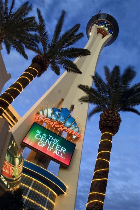 An Angled View of the Stratosphere Hotel Tower from Below. Editorial ...