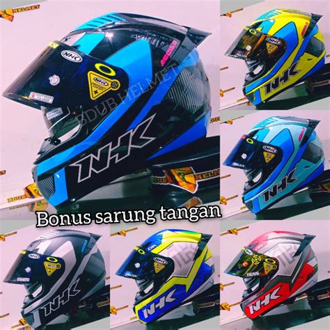 Jual Helm Full Face NHK Gp1000 Delta Paket Ganteng Shopee Indonesia