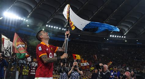 roma defeats lazio  mancinis header controversial celebrations