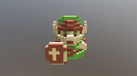 Amiibo Link 8 Bit Download Free 3d Model By Styoks 9fb62f7 Sketchfab