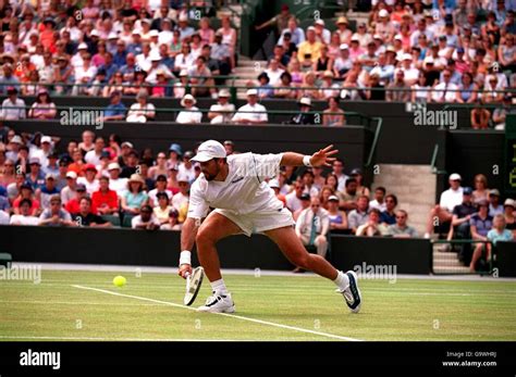 Tennis - Wimbledon 2001 - Quarter Finals. Pat Rafter in action against ...