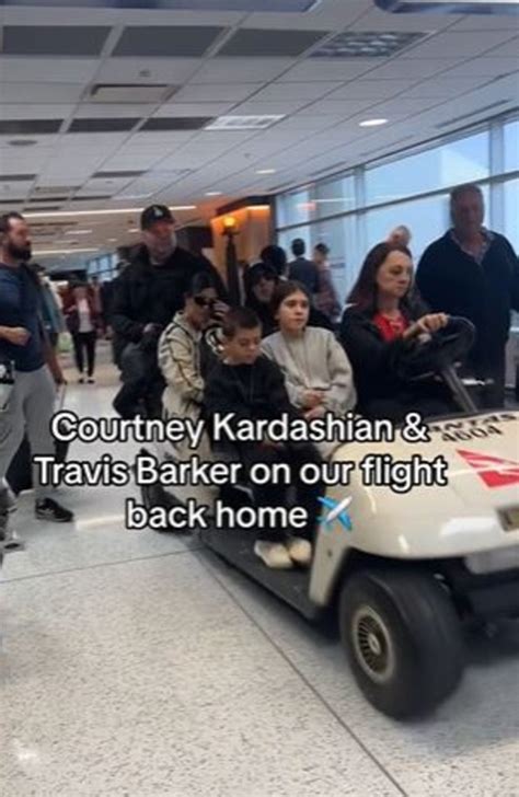 Kourtney Kardashian And Travis Barker Arrive In Sydney With Baby Son