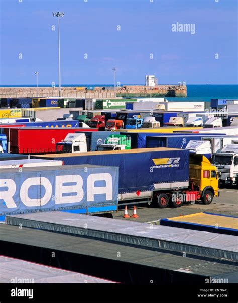 Lorries And Truck Transport Park Docks Industry And Technology Port Of