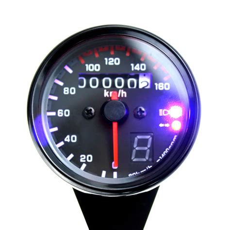 V Universal Motorcycle Speedometer Tachometer Gauge W Led Backlight