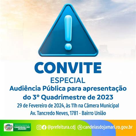 Prefeitura Convida Para Audiência Pública Referente Ao 3º Quadrimestre