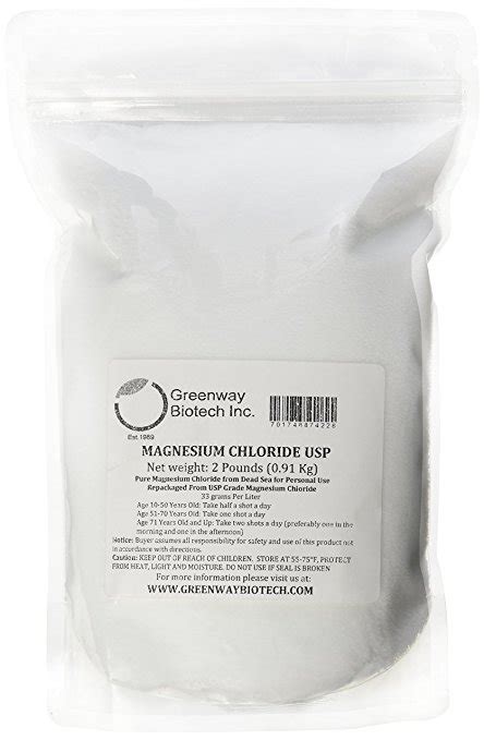 Nutricao Natural 2 Pounds Magnesium Chloride USP Pharmaceutical