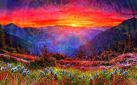 Psychedelic Sunset On The Valley By Dan3697 On Deviantart