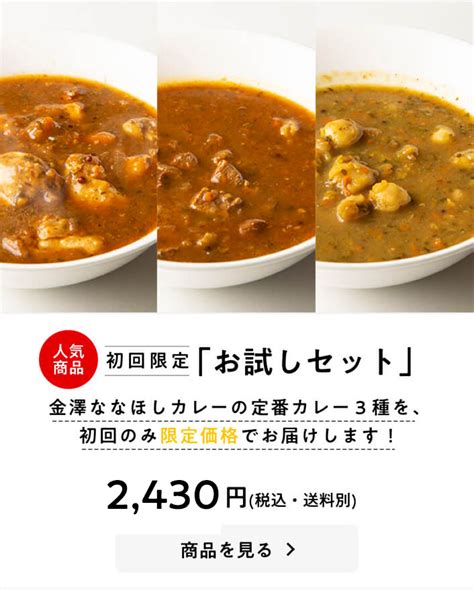 初回限定お試しセット 金澤ななほしカレーonlineshop