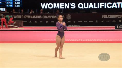 Tracie Ang Mas 2015 Artistic Worlds Qualifications Floor Exercise Youtube