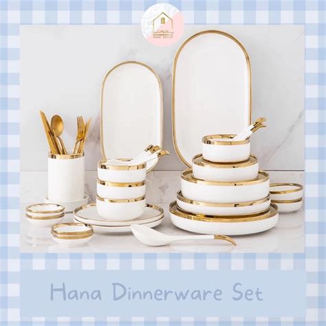 Jual Hana Dinnerware Set Orang Piring Makan Set Piring Mewah Piring