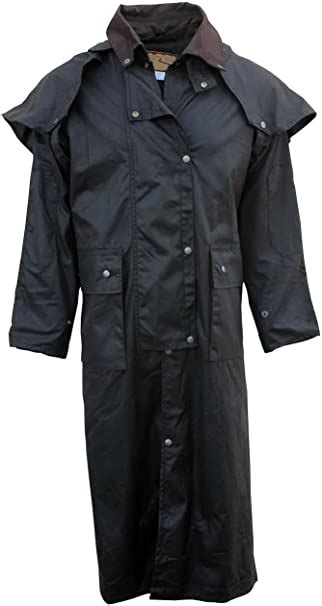 Foxfire Men S Long Oilskin Western Australian Waterproof Duster Coat Raincoat Oil Cloth Cotton