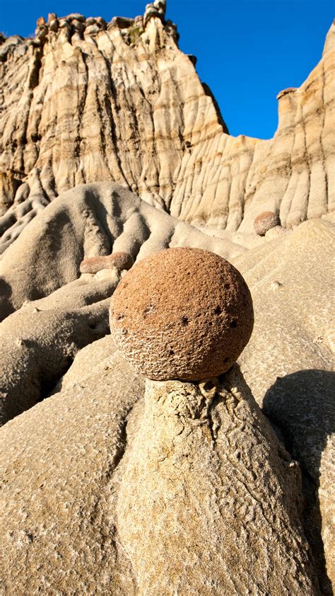 Rock Formations In Badlands Landscape Of Theodore Roosevelt National