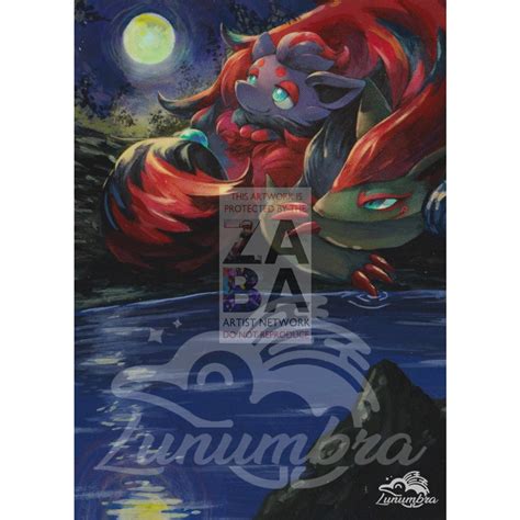 Zorua 5273 Shining Legends Extended Art Custom Pokemon Card Zabatv