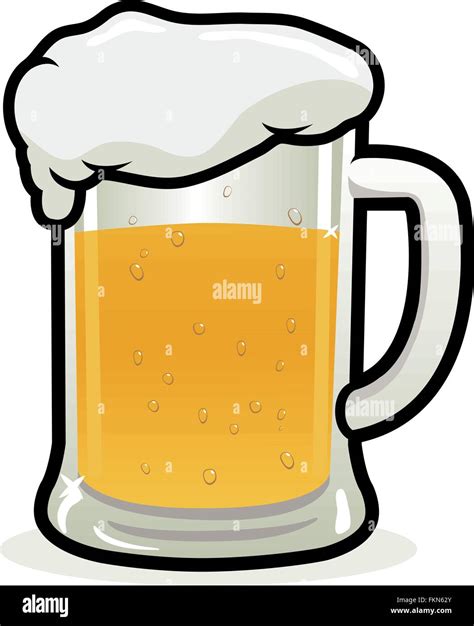 Vaso de cerveza ilustración vectorial Imagen Vector de stock Alamy