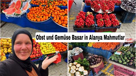 Obst und Gemüse Basar in Alanya Mahmutlar am Dienstag 19 März 2024