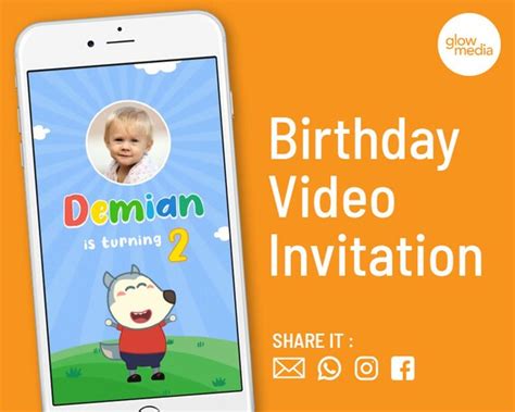 Wolfoo Invitation Wolfoo Birthday Invitation Wolfoo Video - Etsy