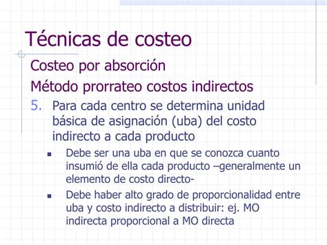 Ppt Notas Curso Nivelatorio De Costos Sistemas De Costos Y T Cnicas