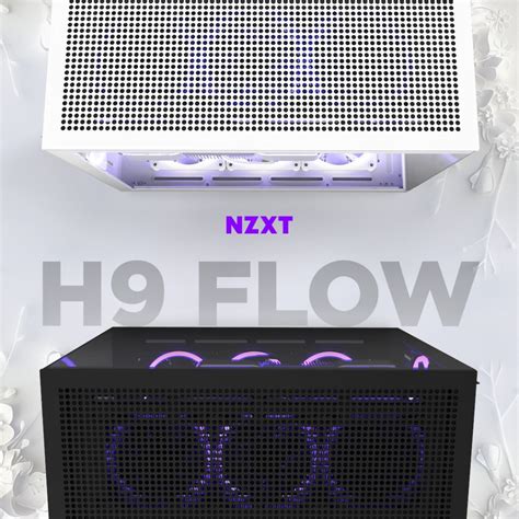 Nzxt H Flow Dual Chamber Mid Tower Airflow T G Case Matte Black