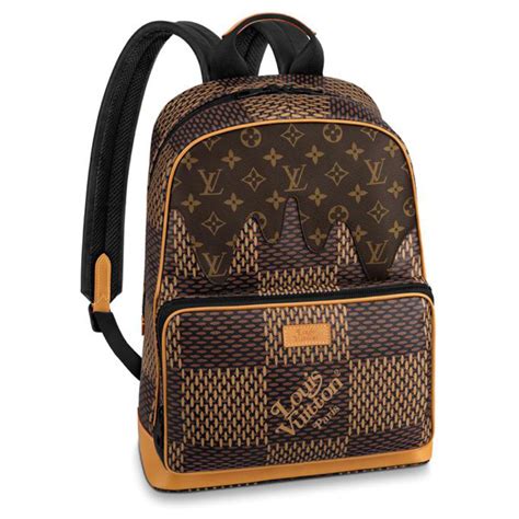 Louis Vuitton Mochila Lv X Nigo Campus Marrom Lona Ref Joli