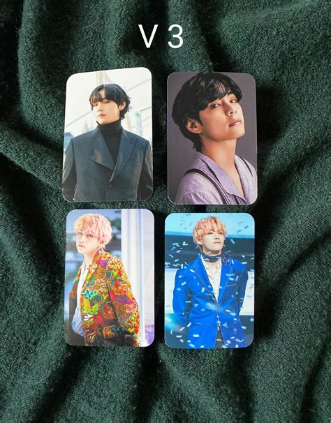 Bts V Taehyung Photocards 4pcs Etsy