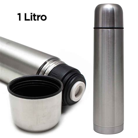 Garrafa Térmica Inox Squeeze 1 Litro Vacuum Academia Camping Shopee