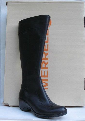 Merrell Angelic Peak Black Waterproof Knee High Boot Ebay Boots