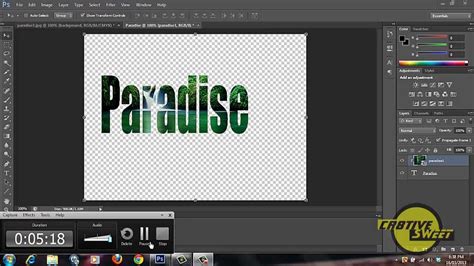 How To Place An Image Within Text Using Photoshop Cs Youtube