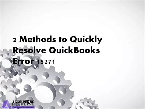 PPT Guide To Rid Of QuickBooks Error 15271 With Ease PowerPoint