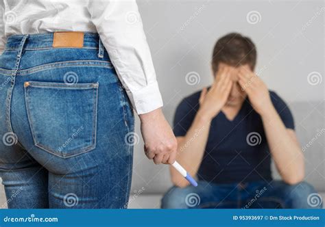 Girl With Pregnancy Test Stock Image Image Of Birth 95393697