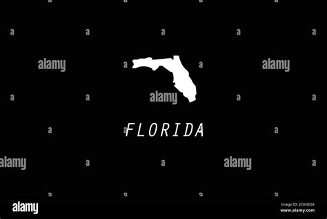 Florida Map Outline U S State Vector Illustration Stock Vector Image