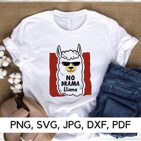 No Drama Llama Svg File Llama Cartoon Llama Png Svg Fun Inspire