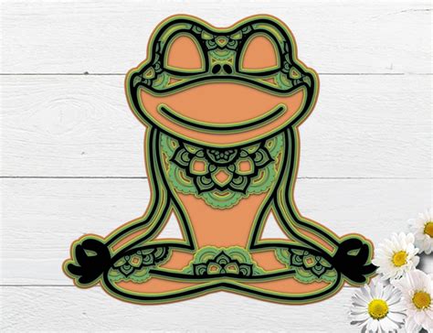 Frog Svg Yoga Mandala Frog Svg For Cricut Silhouette Cut File Etsy