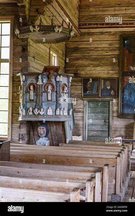 Holzkirche Von Petaejaevesi Finnland Usage Worldwide Stock Photo Alamy