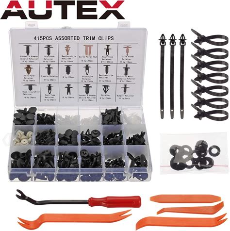 Autex 415pcs Car Retainer Clips Plastic Trim Clips Universal Car Retainer Clips And Plastic