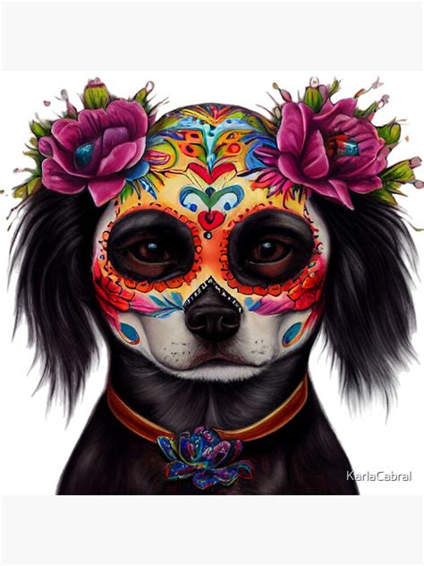 Day Of The Dead Sugar Skull Sugar Skull Dog Skull Doggy Skull