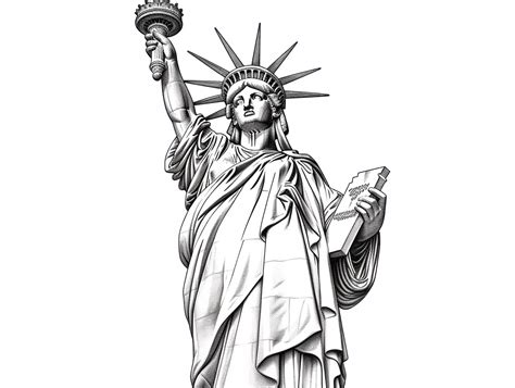 Landmark Coloring Statue Of Liberty Coloring Page