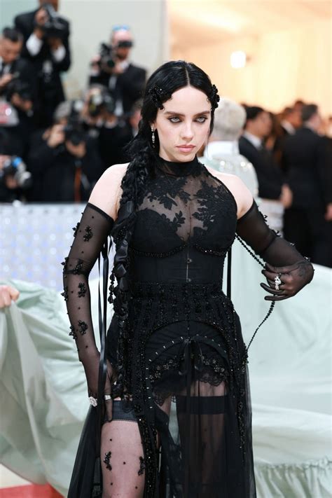 Billie Eilish At 2023 Met Gala Celebrating Karl Lagerfeld A Line Of