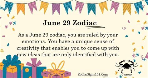 June 29 Zodiac Is Cancer Birthdays And Horoscope Zodiacsigns101