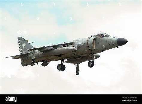 British Aerospace Sea Harrier Fa2 Fighter Jet Plane Zh811 Landing At