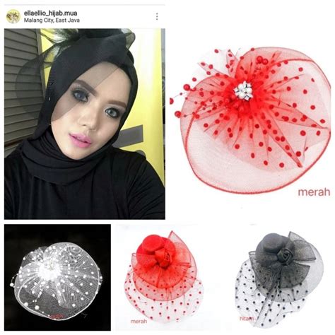 Jual Fascinator Hat Headpiece Topi Hiasan Rambut Topi Gatsby Jaring