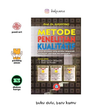 Buku Metode Penelitian Kualitatif Untuk Penelitian Yang Bersifat