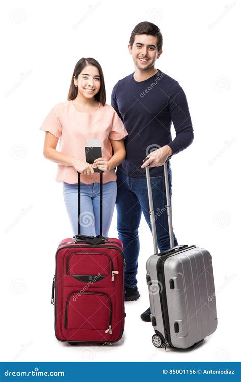 Cute Couple Going On A Trip Together Stock Photo Image Of Latin